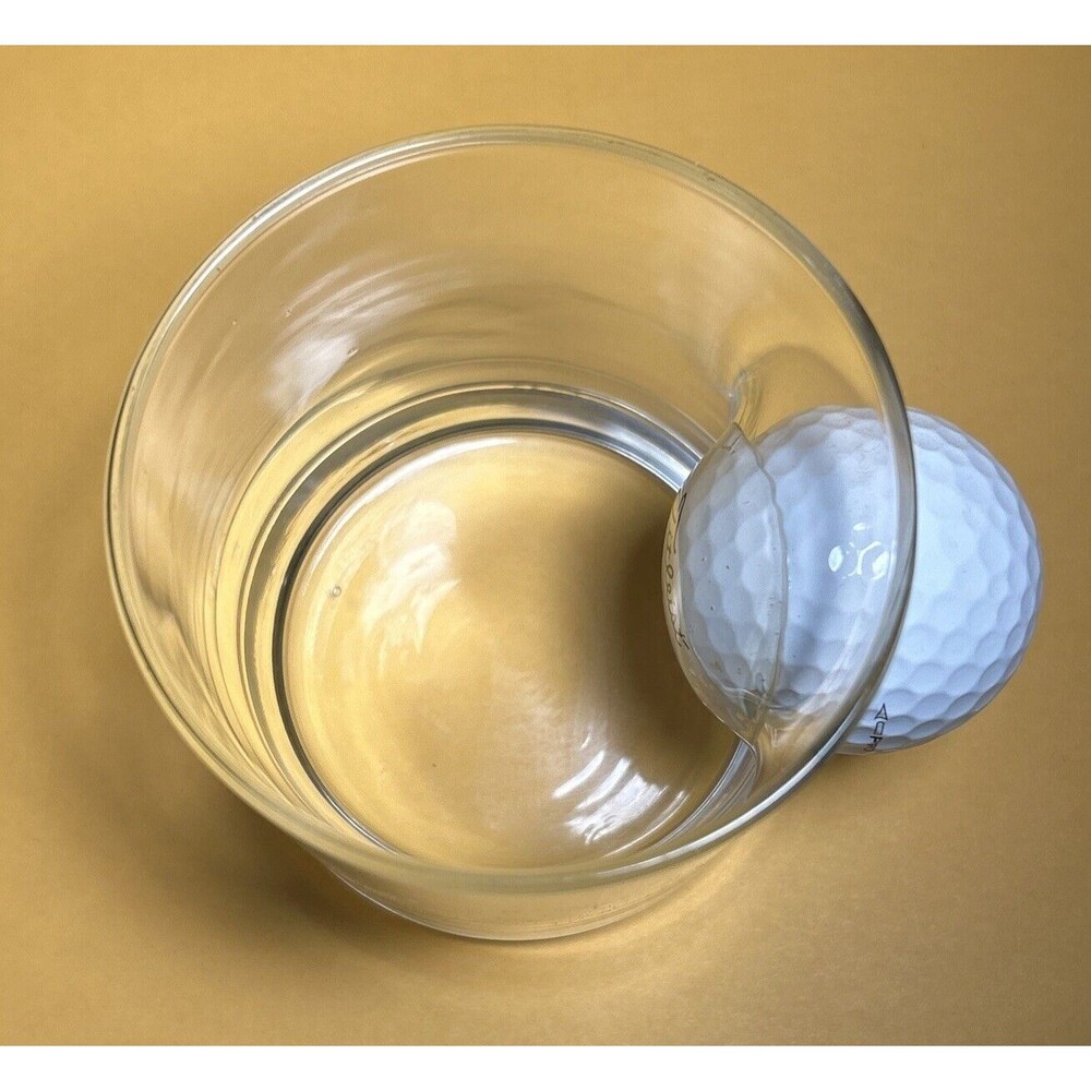 BenShot Golf Ball Rocks Glass w/Real Titleist Golf Ball In Whiskey Glass - Picture 3 of 6